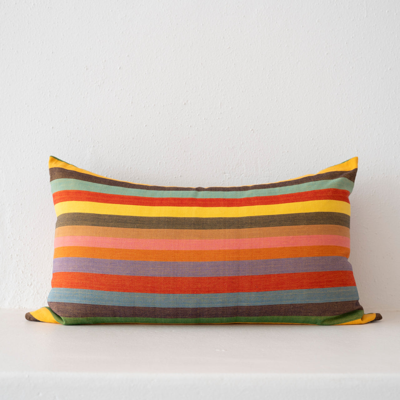 Garza Marfa Cotton 20" x 34" Pillow: Fiesta Stripe