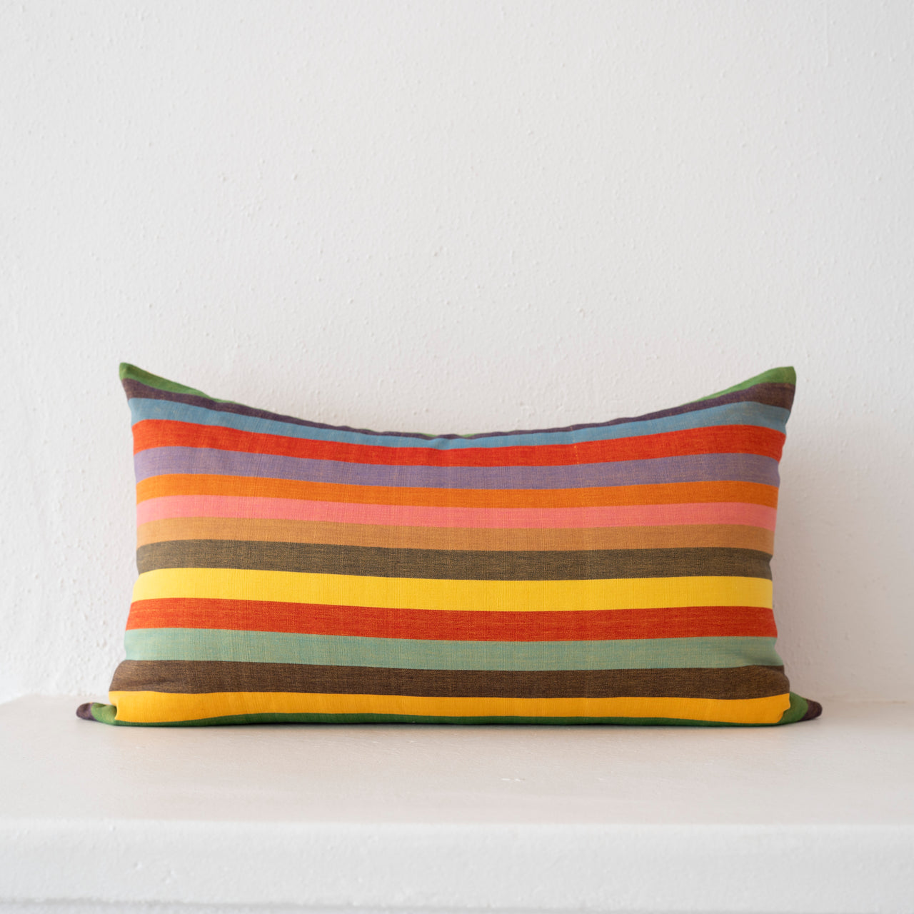 Garza Marfa Cotton 20" x 34" Pillow: Fiesta Stripe