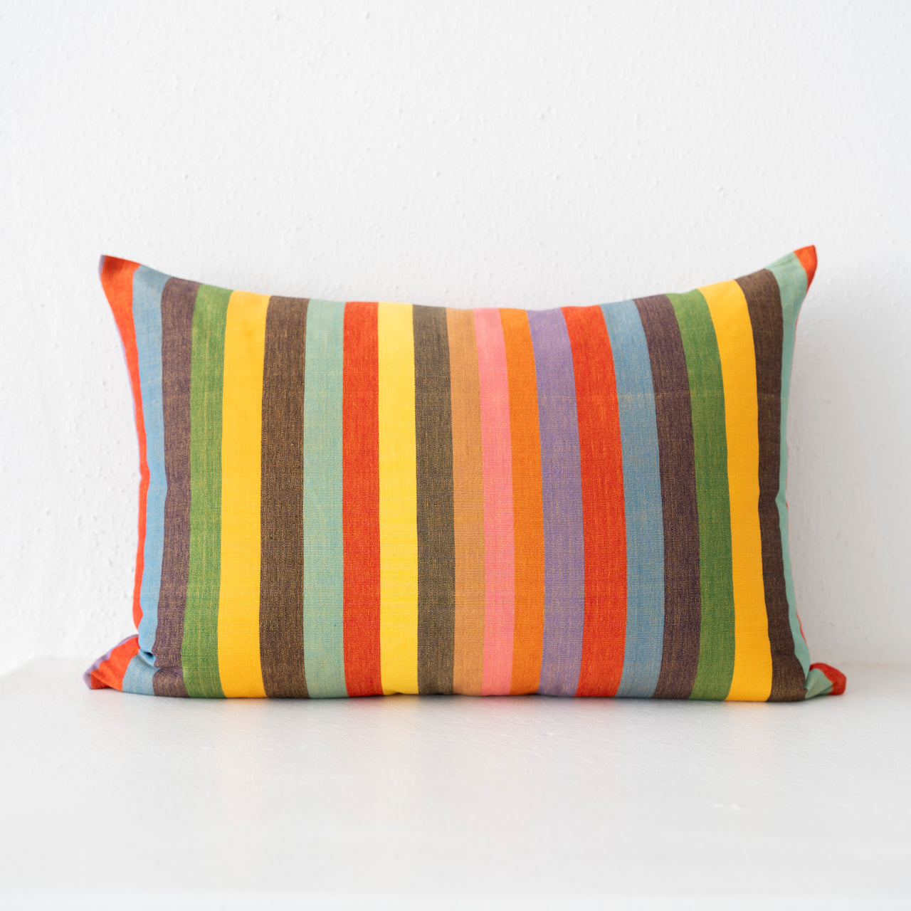 Garza Marfa Cotton 20" x 28" Bolster: Fiesta Stripe