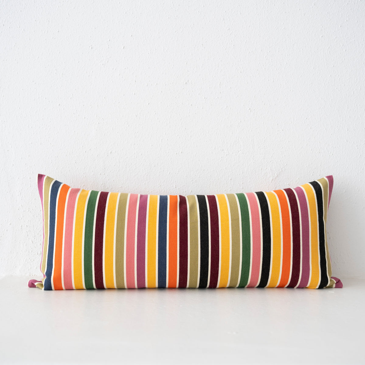 Garza Marfa Bolster Pillow - 14" x 34": Spring Stripe
