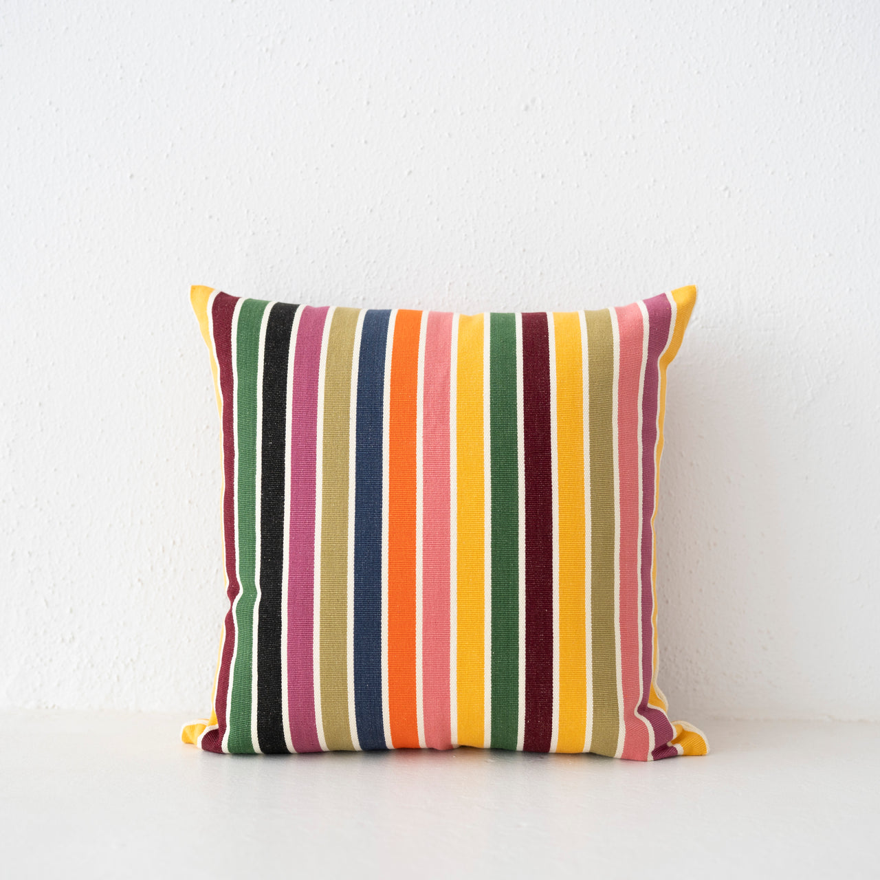 Garza Marfa Square Pillow 18"x18": Spring Stripe