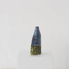 Jo Ann Williams Flat Textured Bottle / Vase: Blue, Green + Yellow