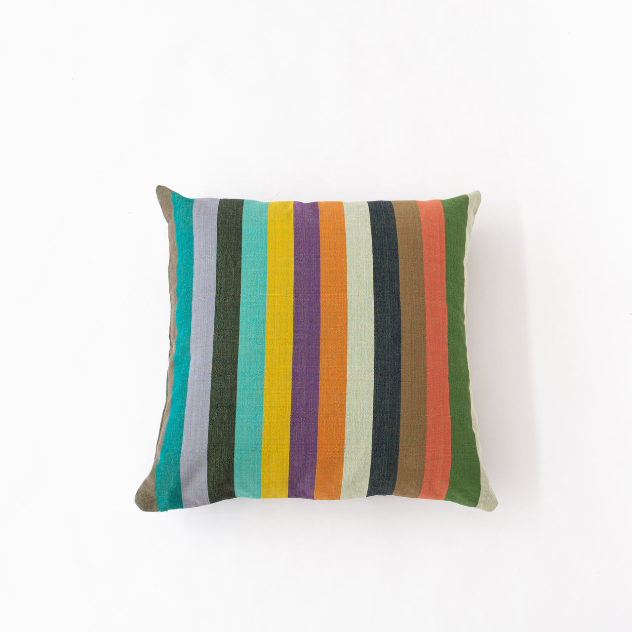 Garza Marfa Cotton 20" x 20" Pillow: Forest Stripe