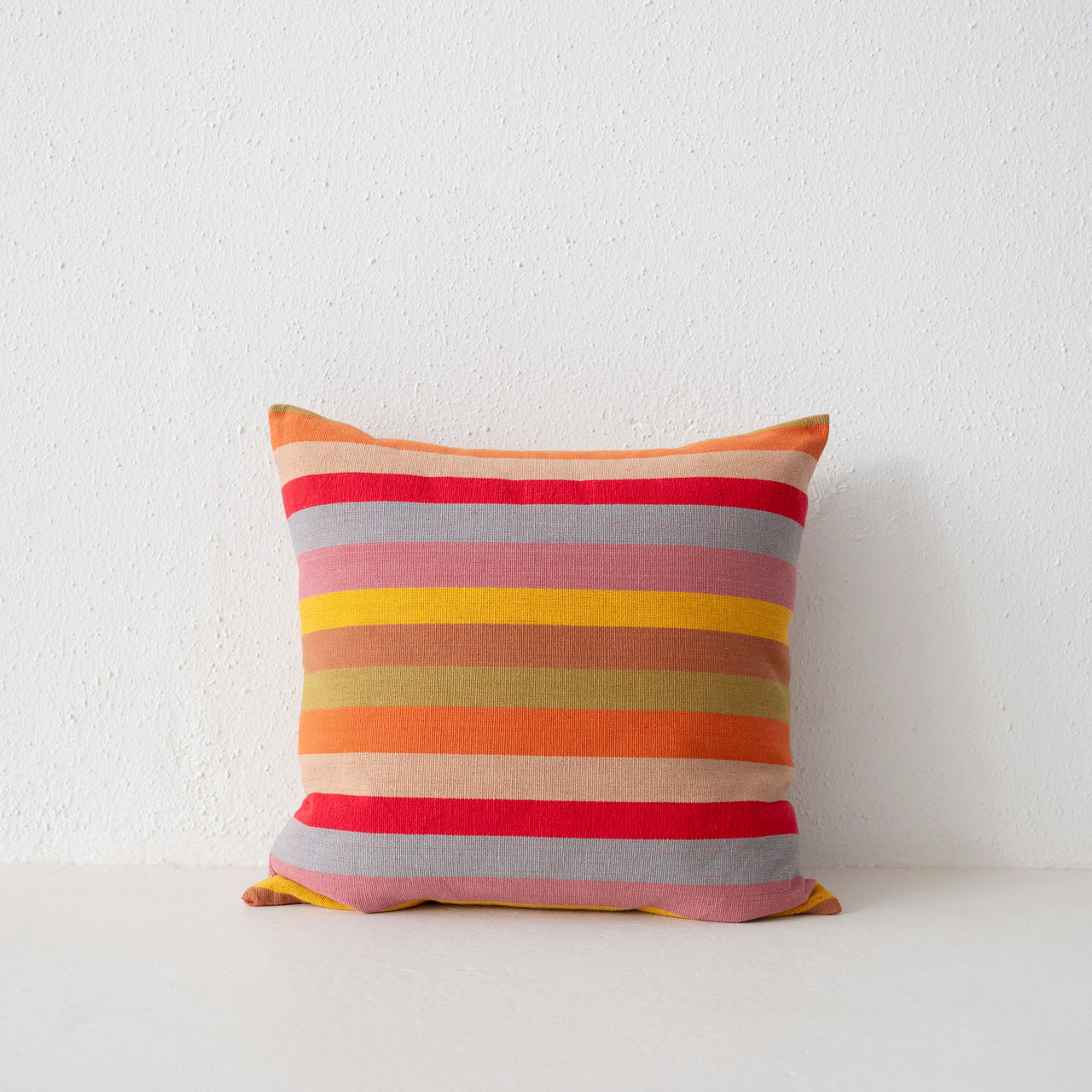Garza Marfa Cotton 18" x 18" Pillow: Mauve Stripe