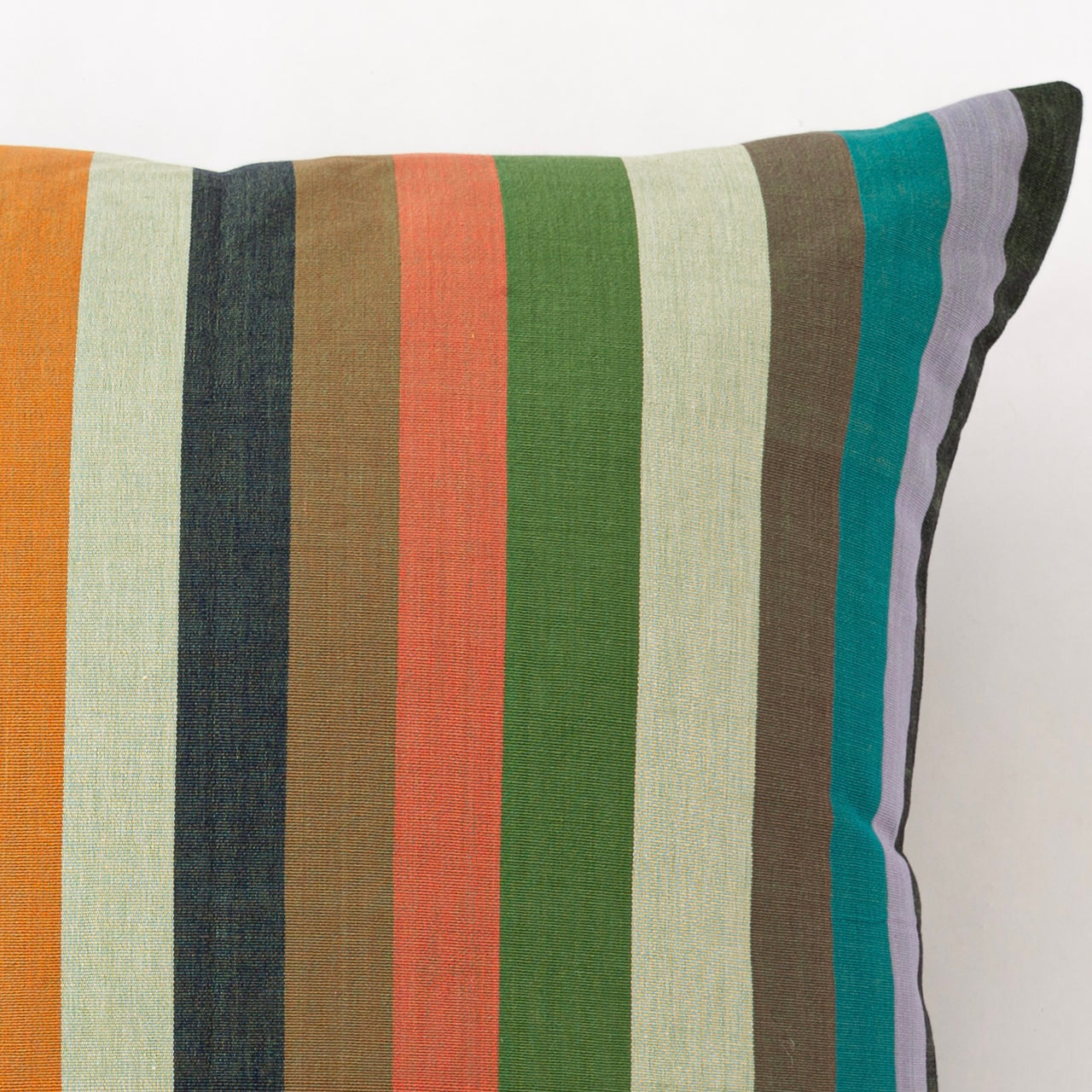 Garza Marfa Cotton 26" x 26" Pillow: Forest Stripe