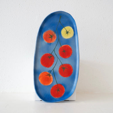 Jo Ann Williams Painted Ceramic Tomato Tray