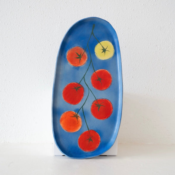 Jo Ann Williams Painted Ceramic Tomato Tray