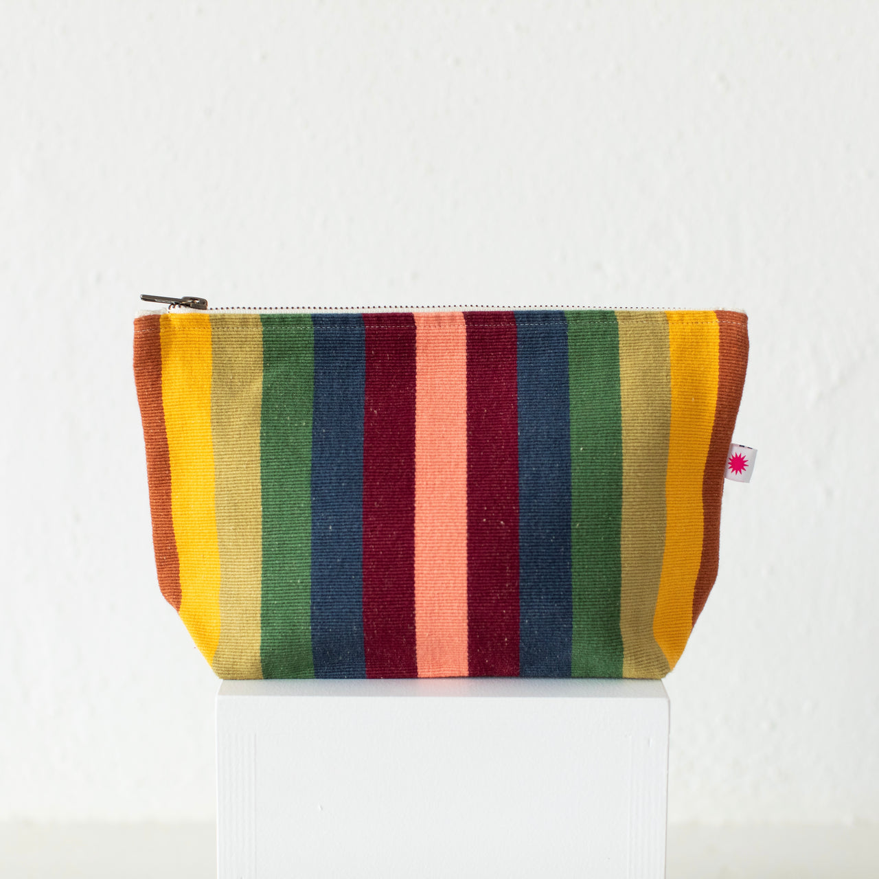 Garza Marfa Cotton Canvas Pouch: Earth Spectrum