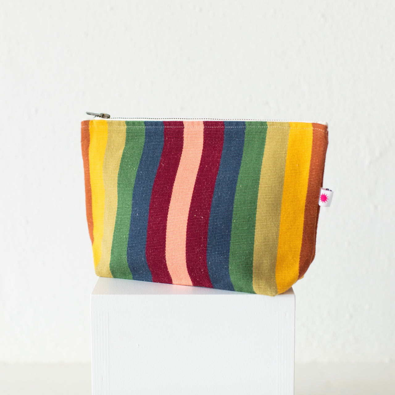 Garza Marfa Cotton Canvas Pouch: Earth Spectrum