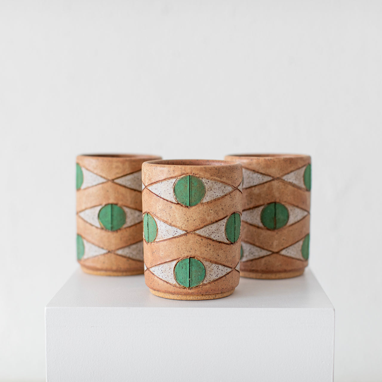 Matthew Ward Felix Tumbler - Rust and Teal Green Eye Tumbler