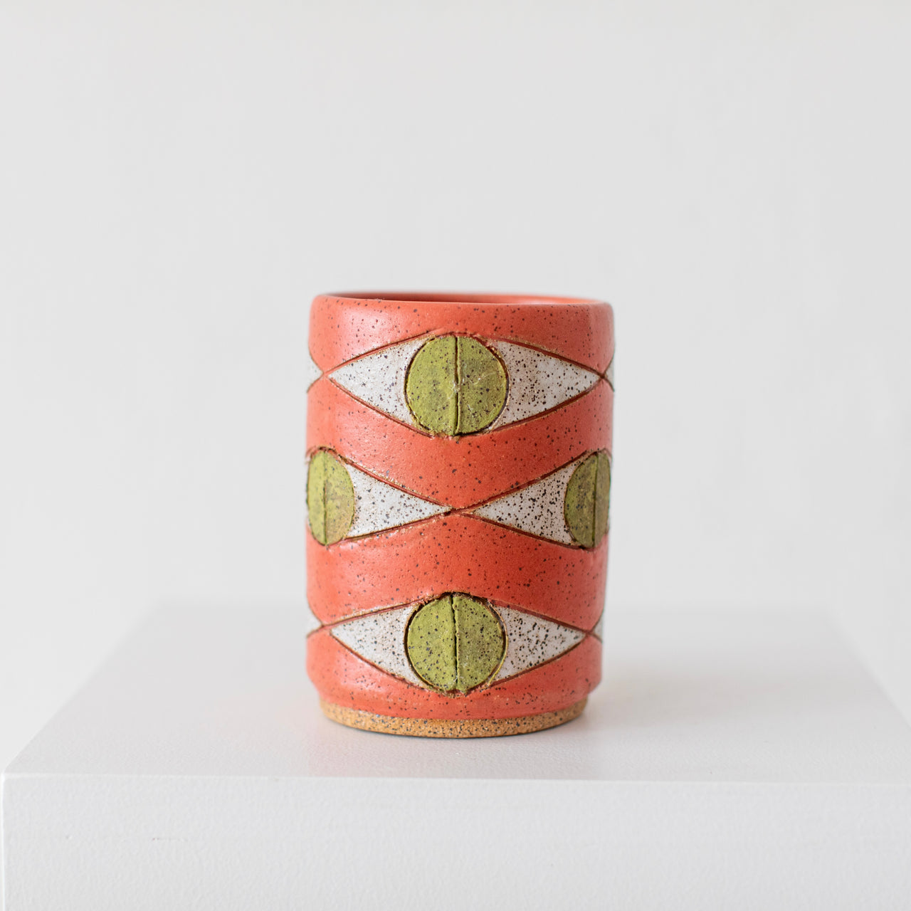 Matthew Ward Felix Tumbler - Coral and Avocado Green Eye Tumbler
