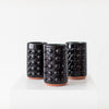 Dina Shiny Black Terracotta Tall Tumbler with 20 Knobs