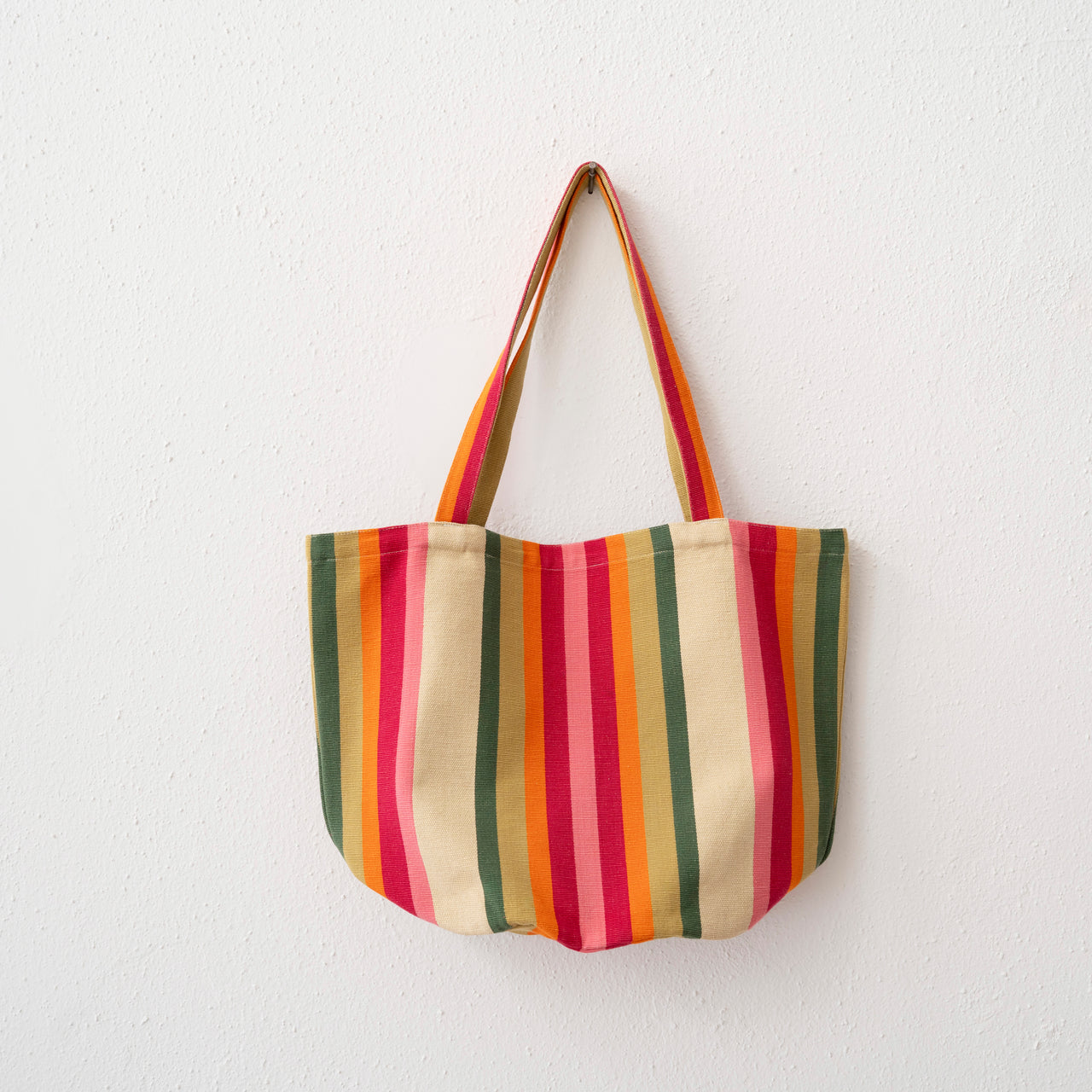 Garza Marfa Cotton Canvas Tote: Sage Rosa