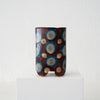 Jo Ann Williams Small Footed Polka Dot Vase - Blue and Beige