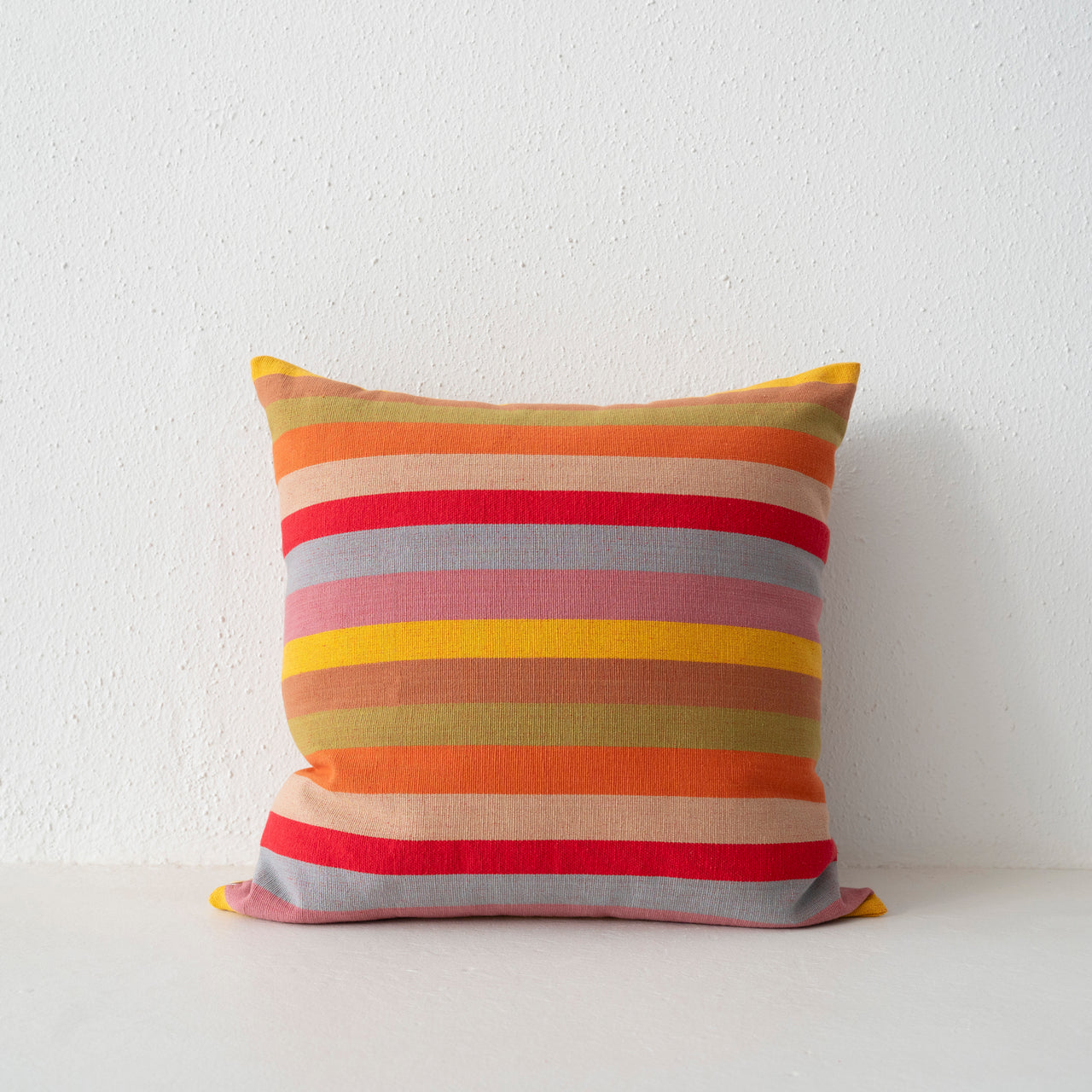 Garza Marfa Cotton 20" x 20" Pillow: Mauve Stripe