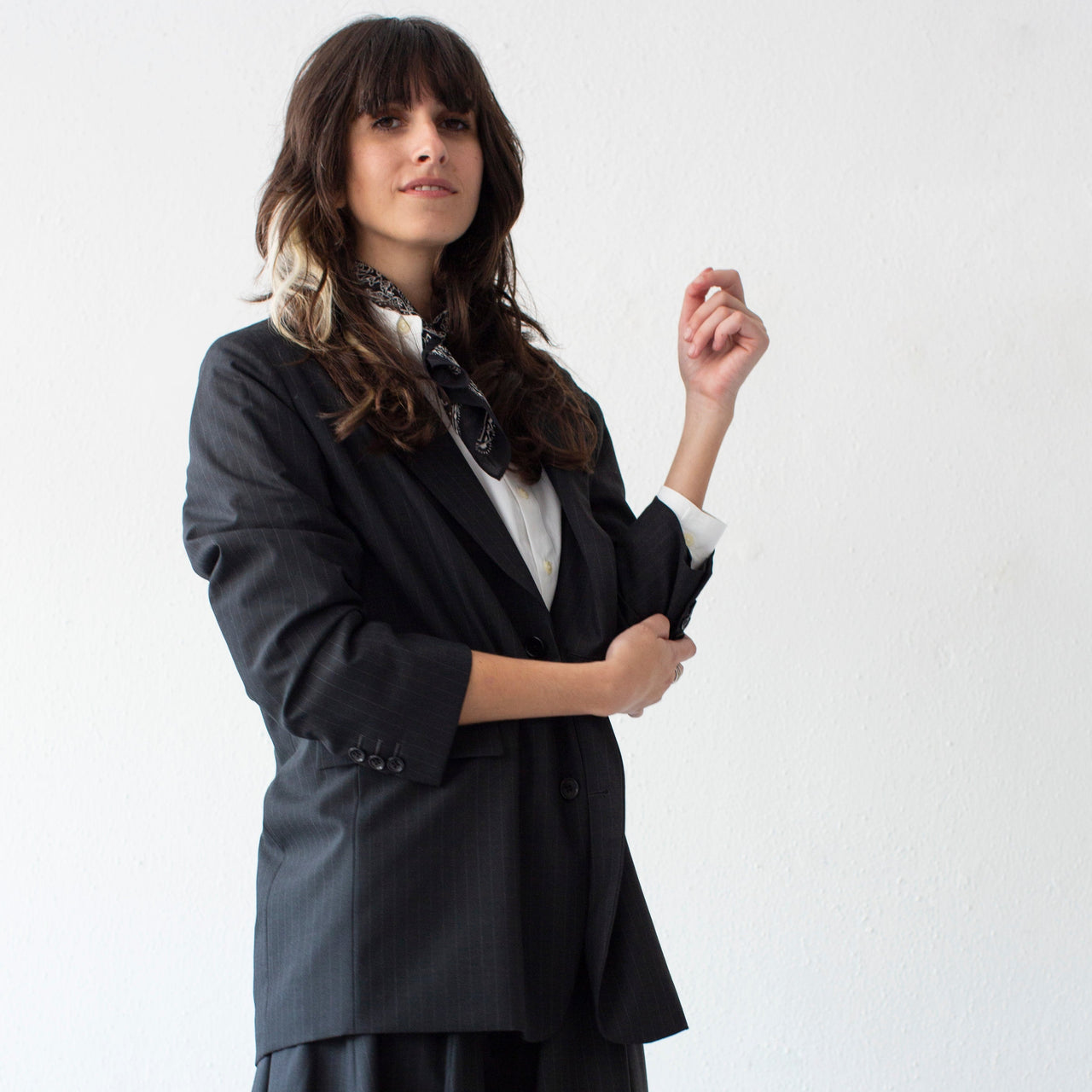 Nicholson & Nicholson Freda-Tro Jacket- Grey Pinstripe