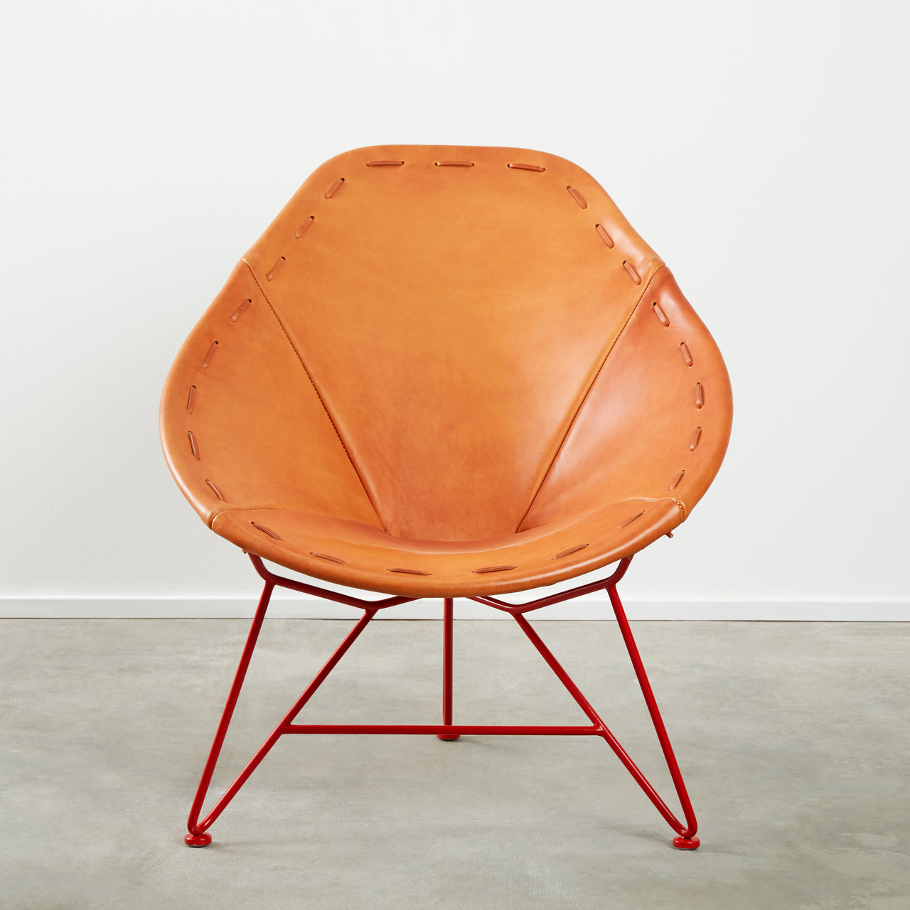 Saddle Leather Oval Chair