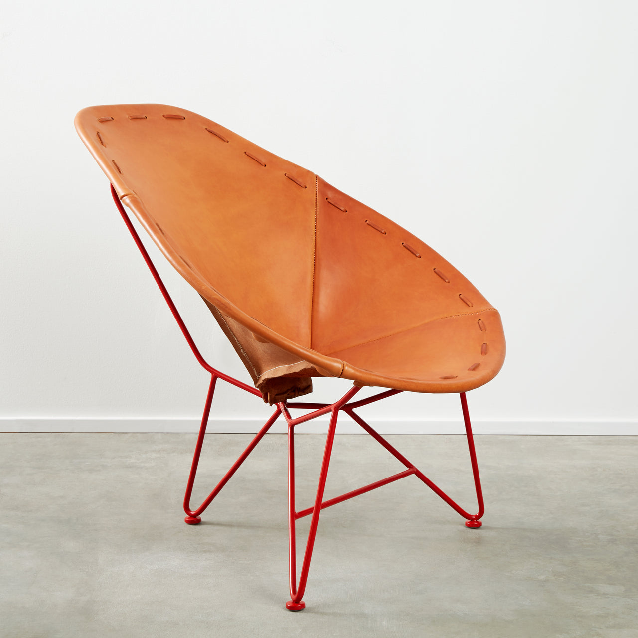 Saddle Leather Oval Chair