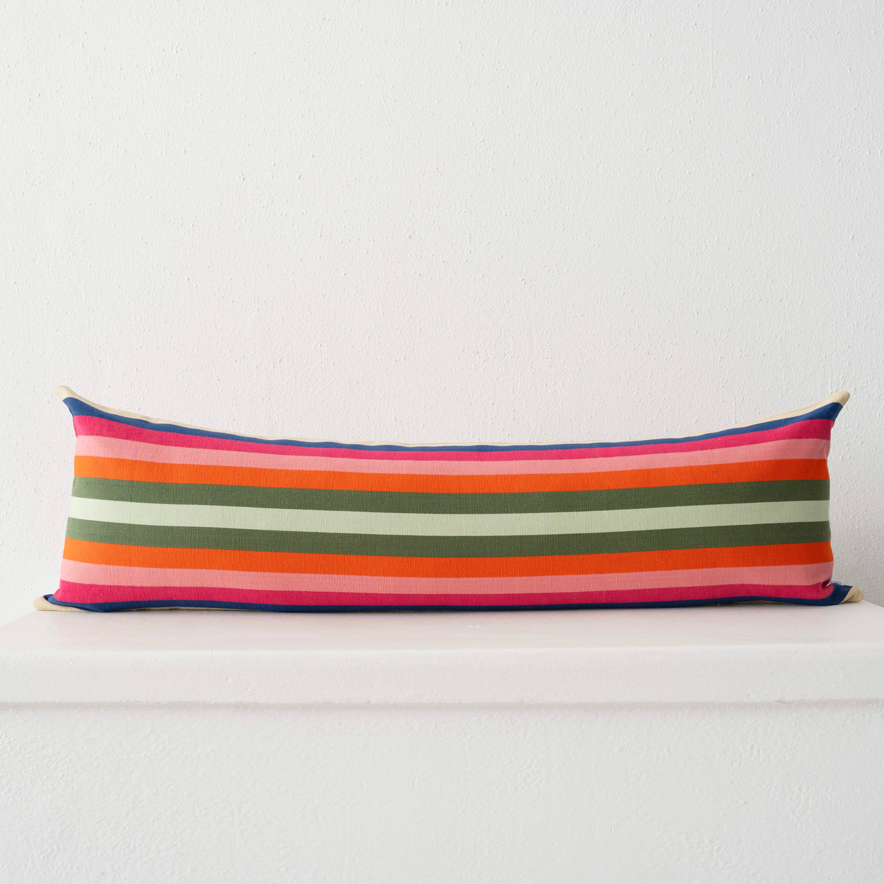 Garza Marfa Cotton 14" x 45" Bolster: Indigo Spectrum