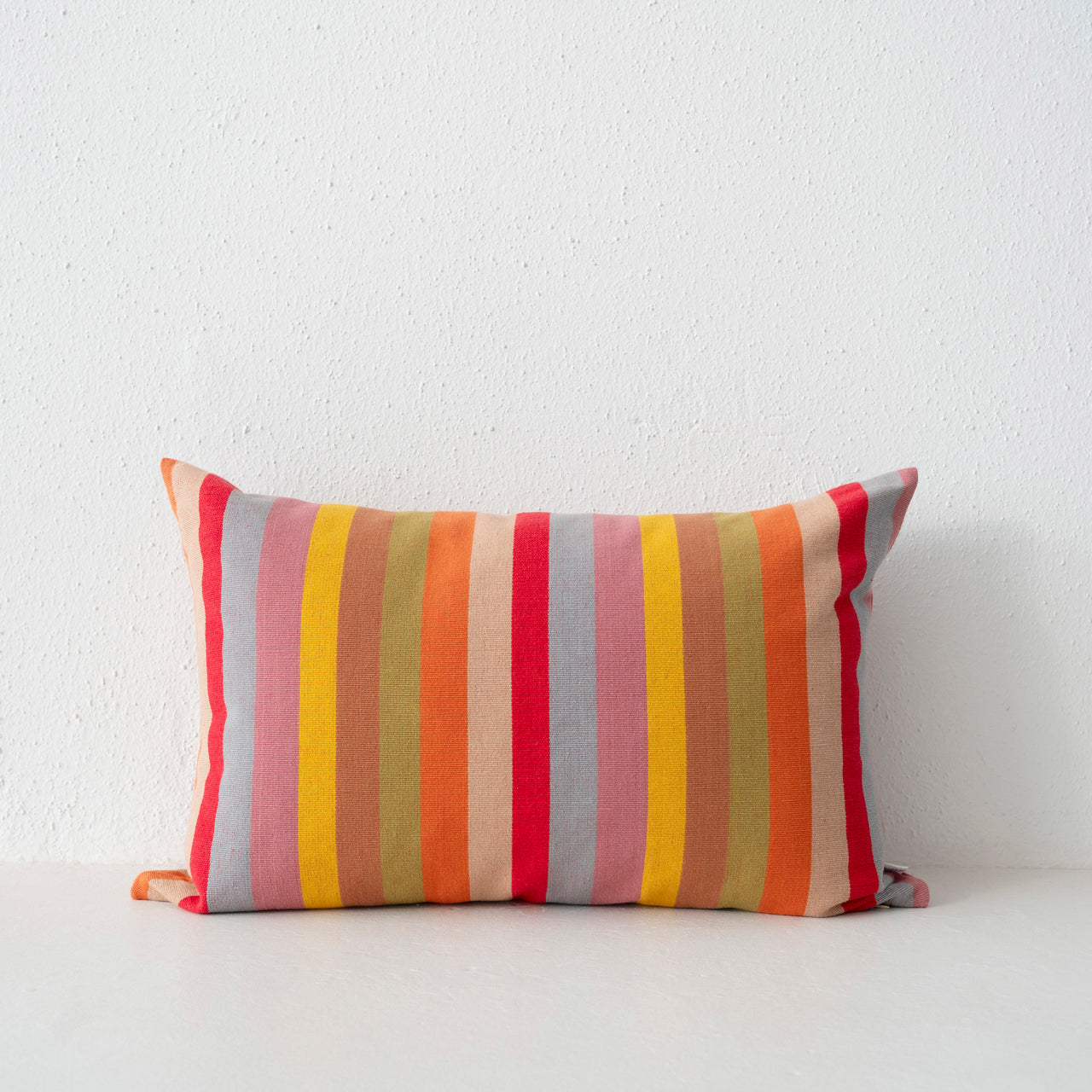Garza Marfa Cotton 16" x 24" Bolster: Mauve Stripe