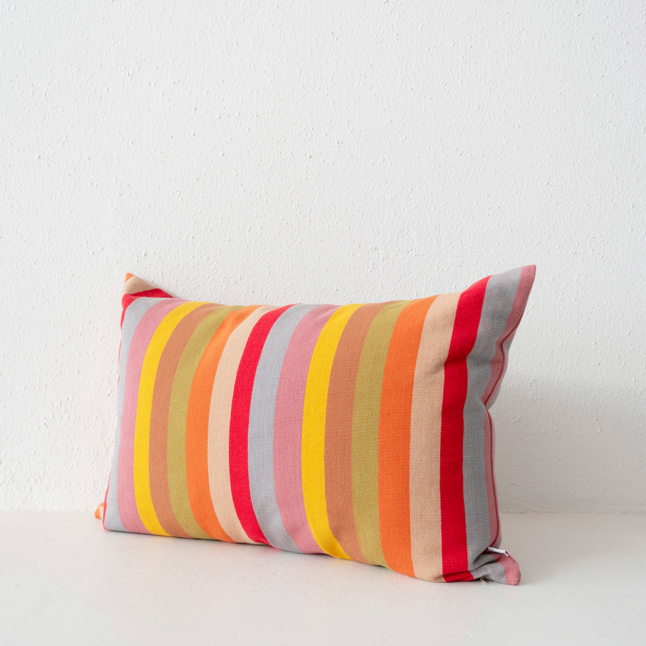 Garza Marfa Cotton 16" x 24" Bolster: Mauve Stripe