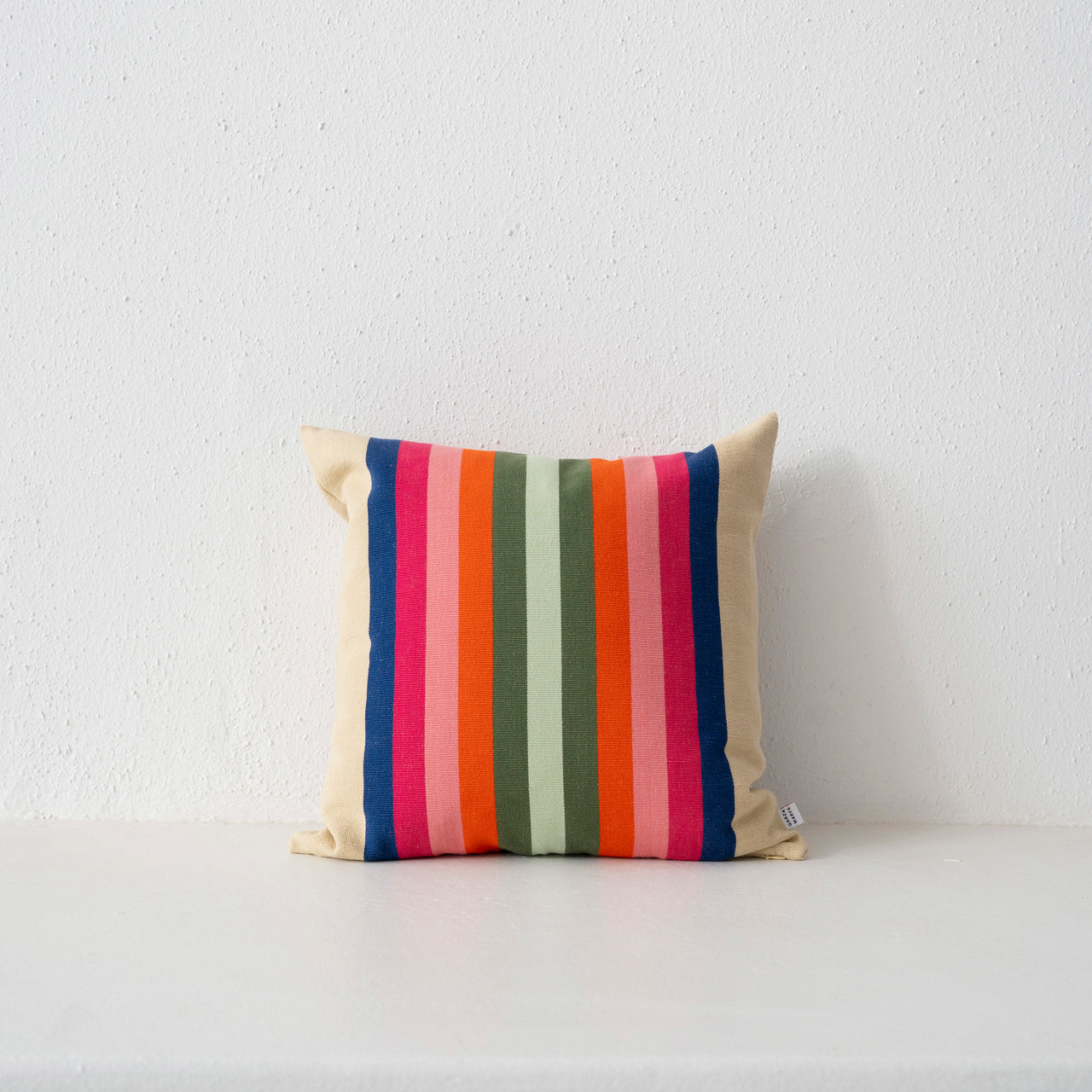 Garza Marfa Cotton 18" x 18" Pillow: Indigo Spectrum