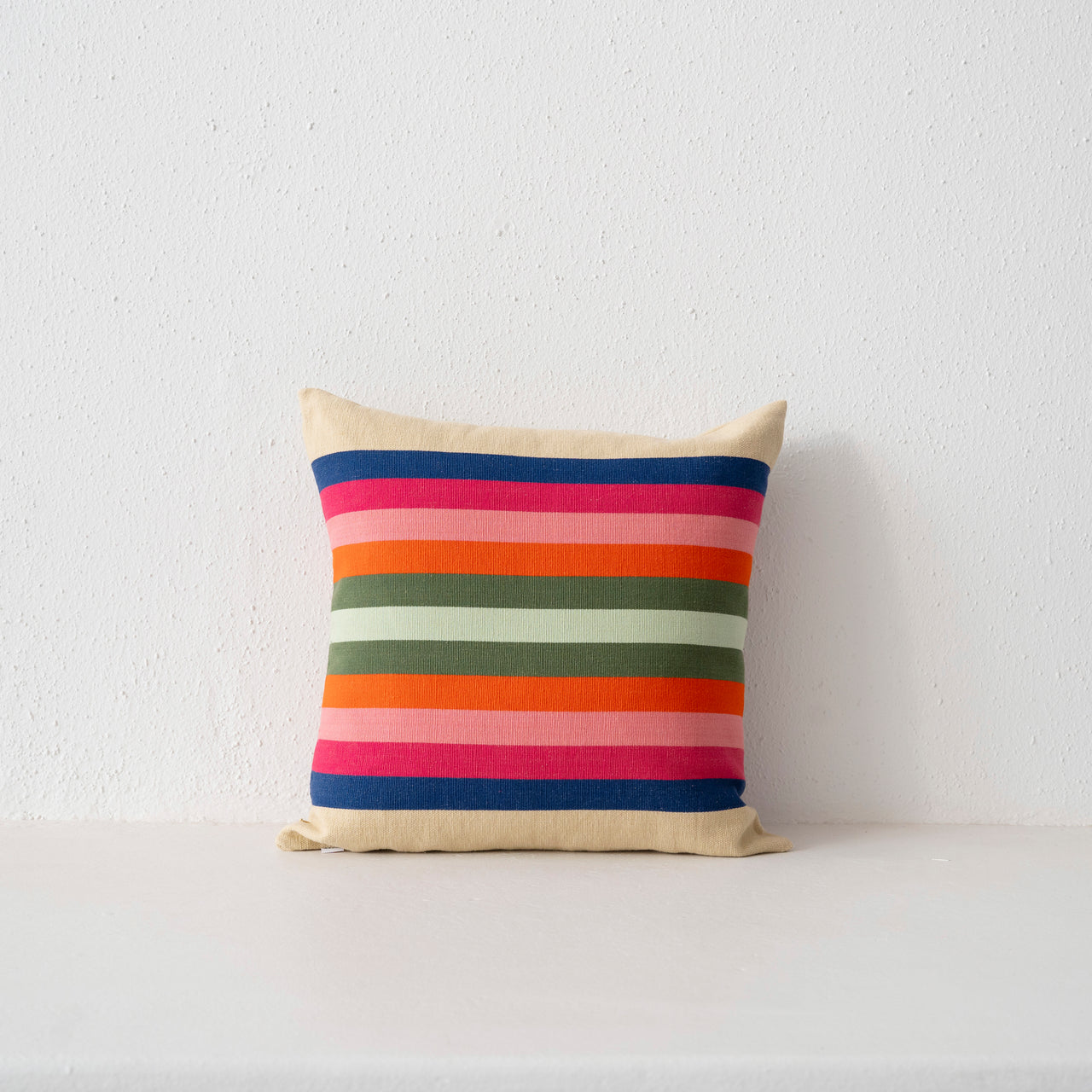 Garza Marfa Cotton 18" x 18" Pillow: Indigo Spectrum