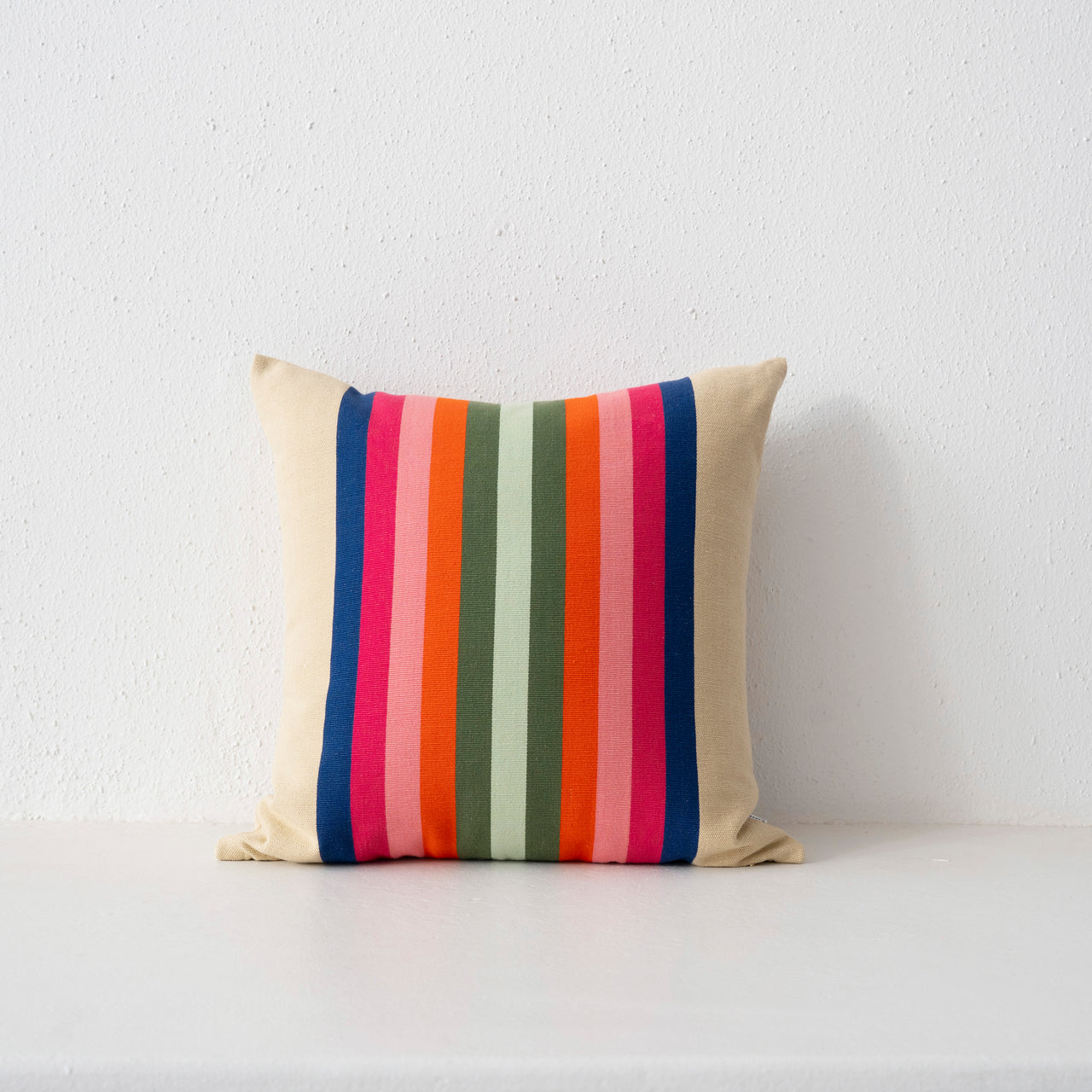 Garza Marfa Cotton 20" x 20" Pillow: Indigo Spectrum
