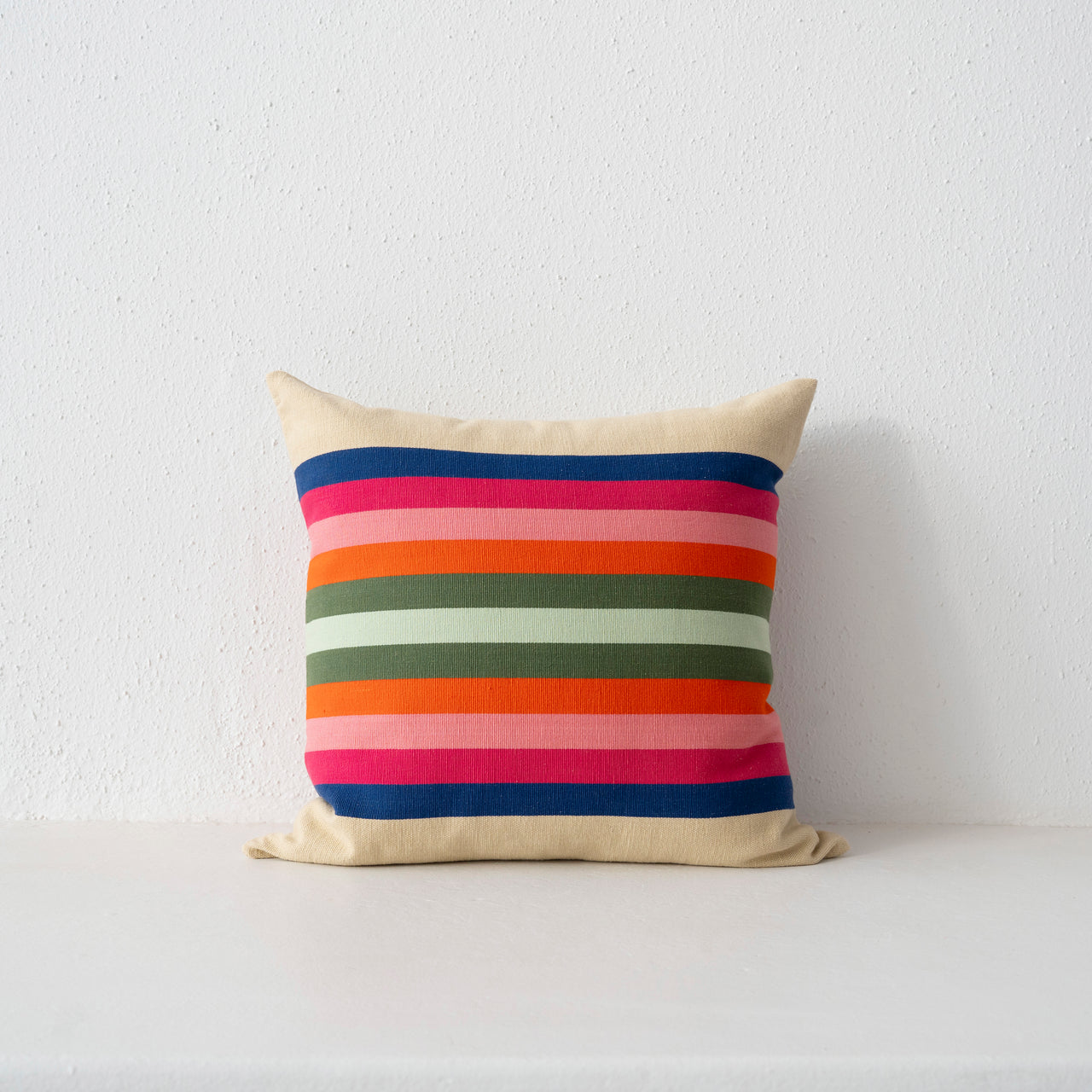 Garza Marfa Cotton 20" x 20" Pillow: Indigo Spectrum