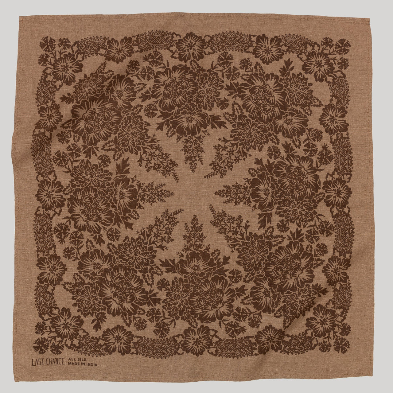 LCT Silk Bandana | Brazil Nut Brown