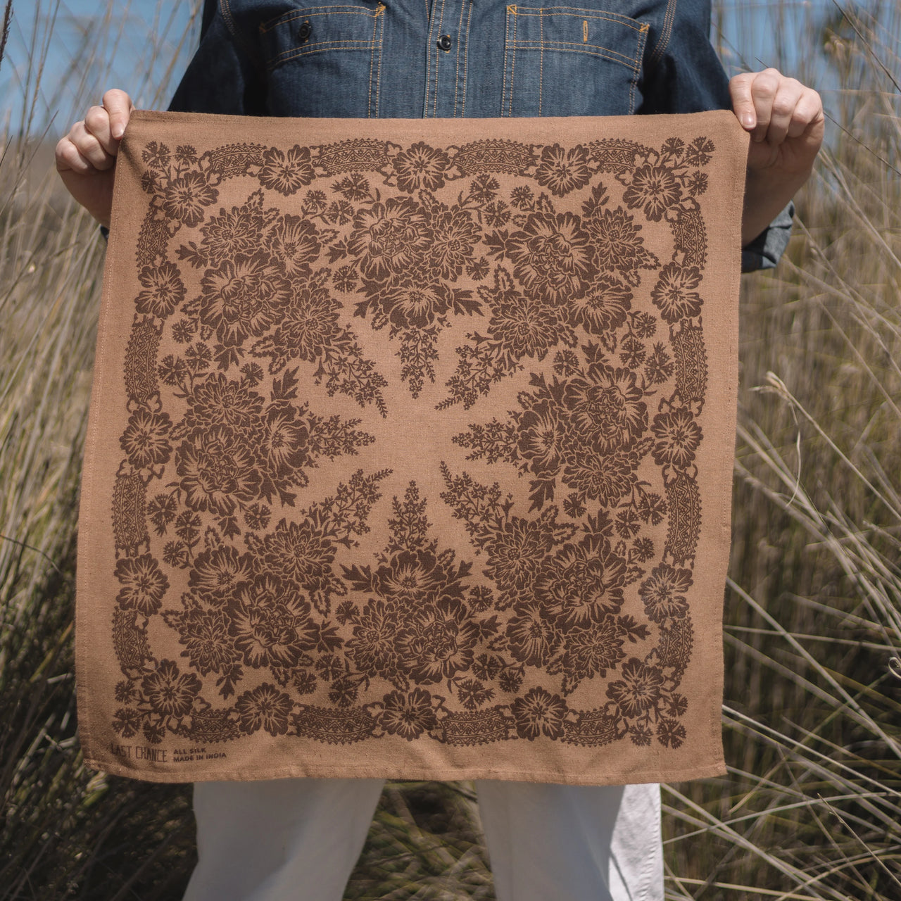 LCT Silk Bandana | Brazil Nut Brown