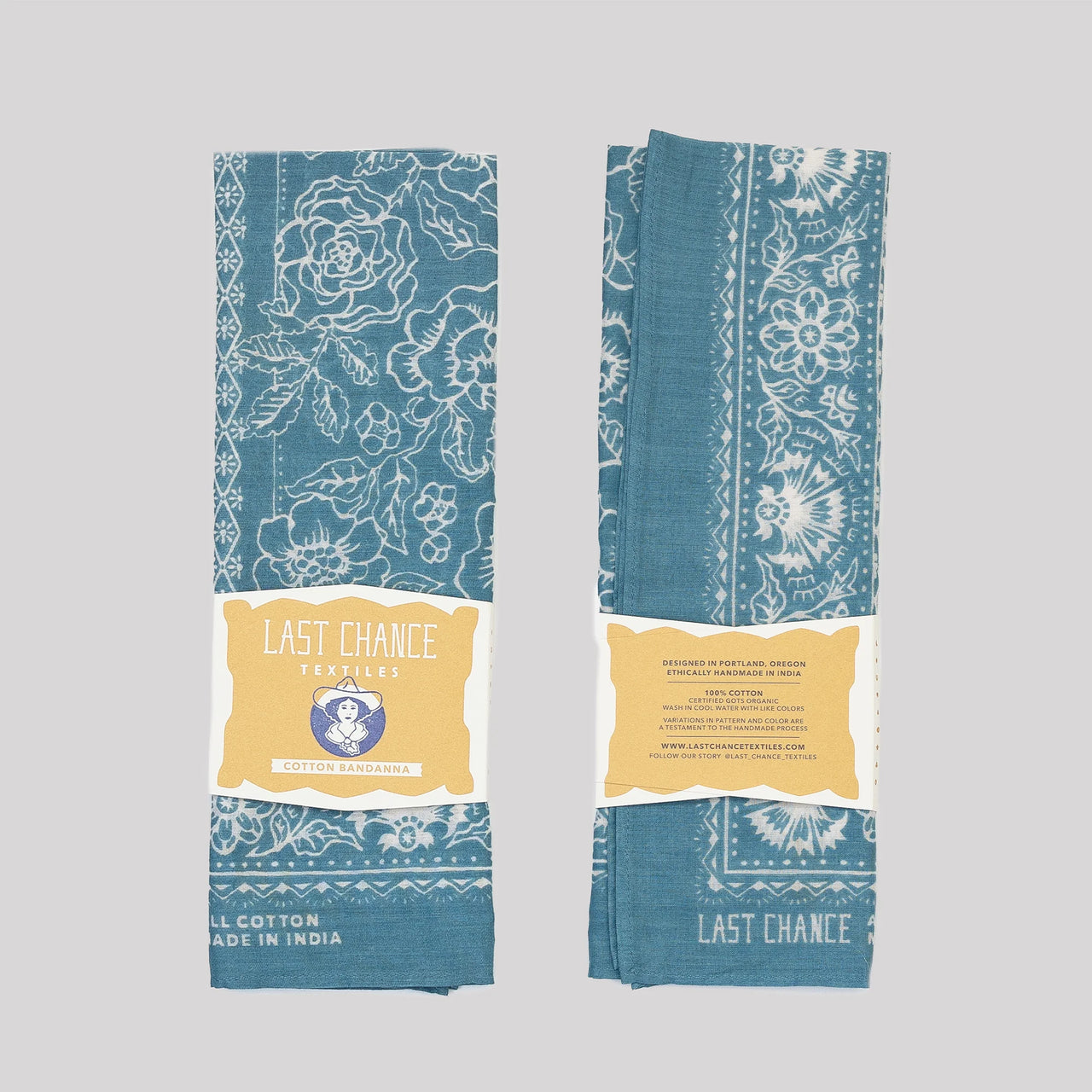 LCT Cotton Rosey Bandana | Faded Blue