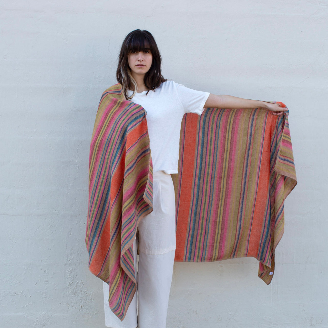 Desert Linen Shawl - Orange