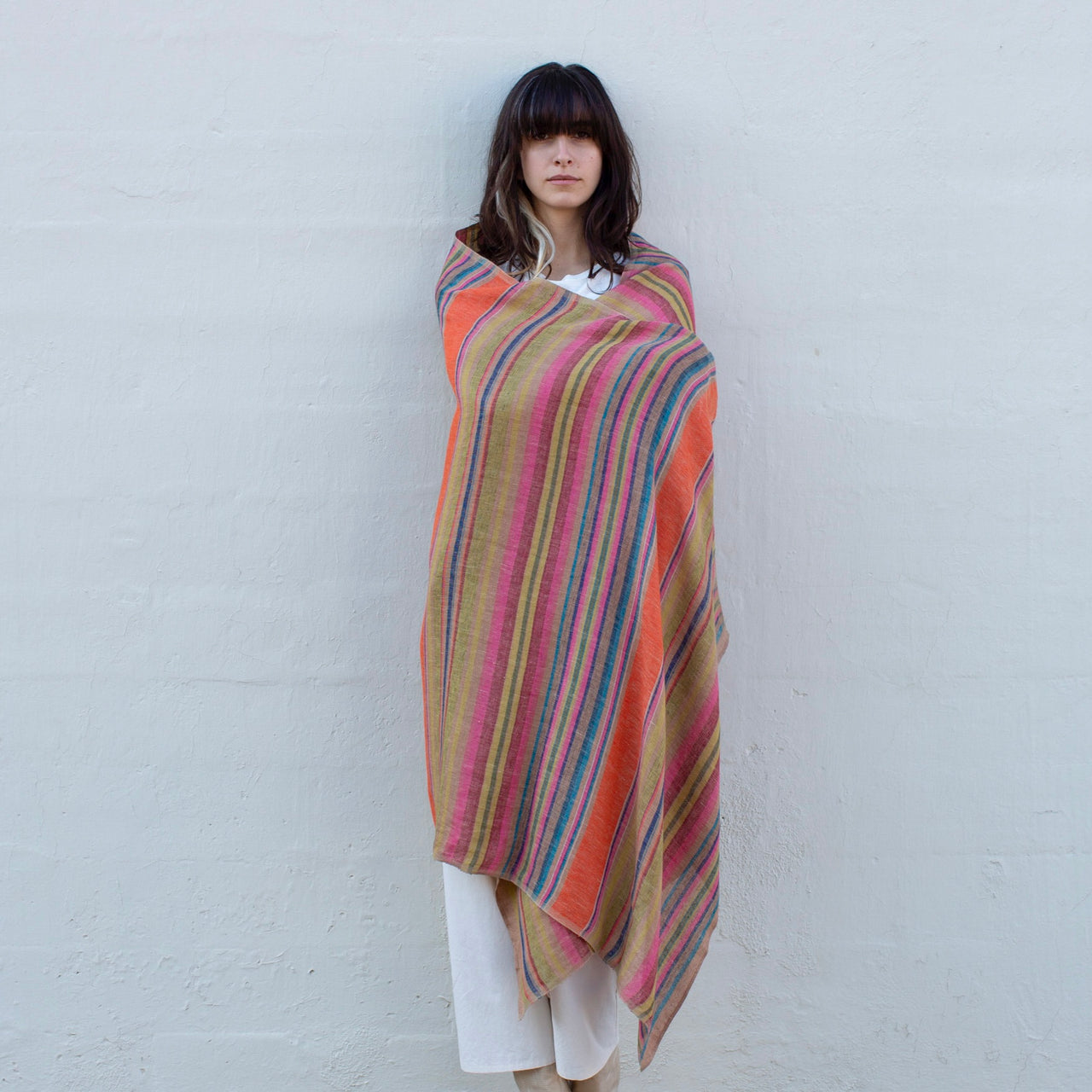 Desert Linen Shawl - Orange