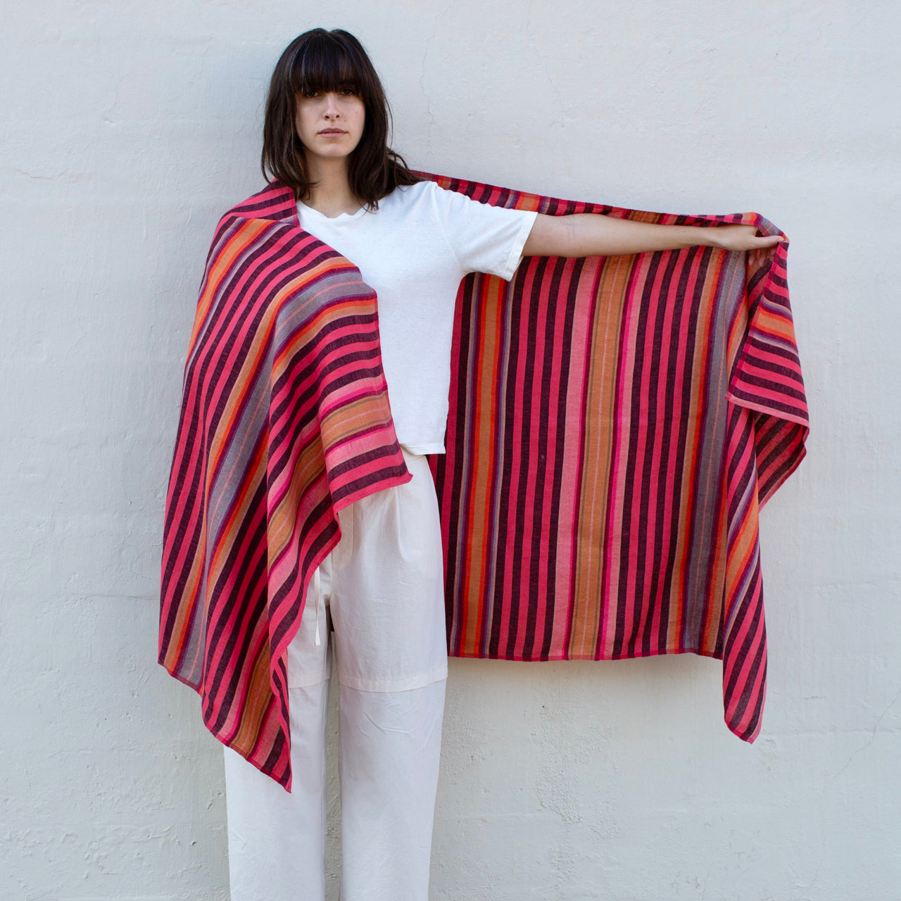 Desert Linen Shawl - Charcoal