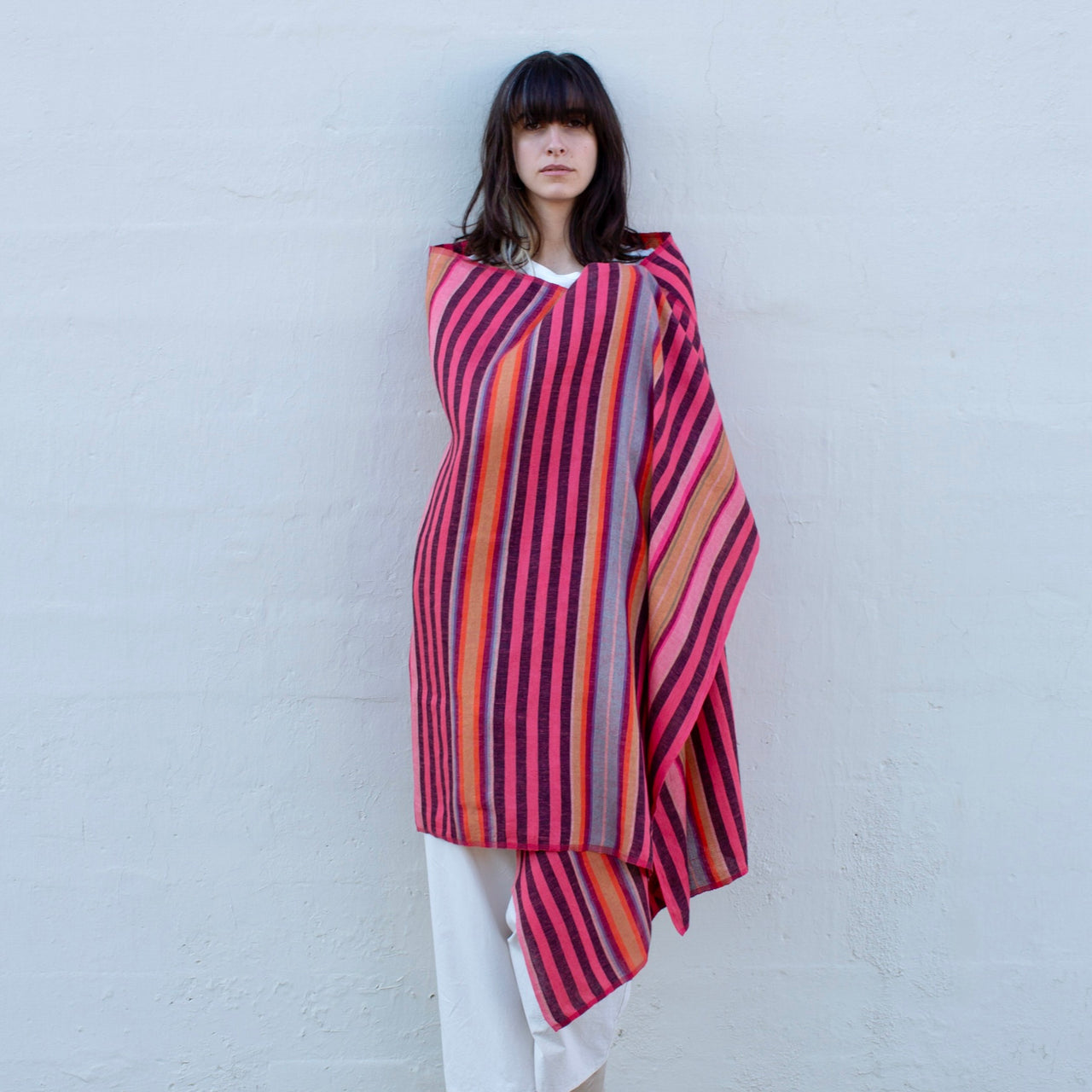 Desert Linen Shawl - Charcoal