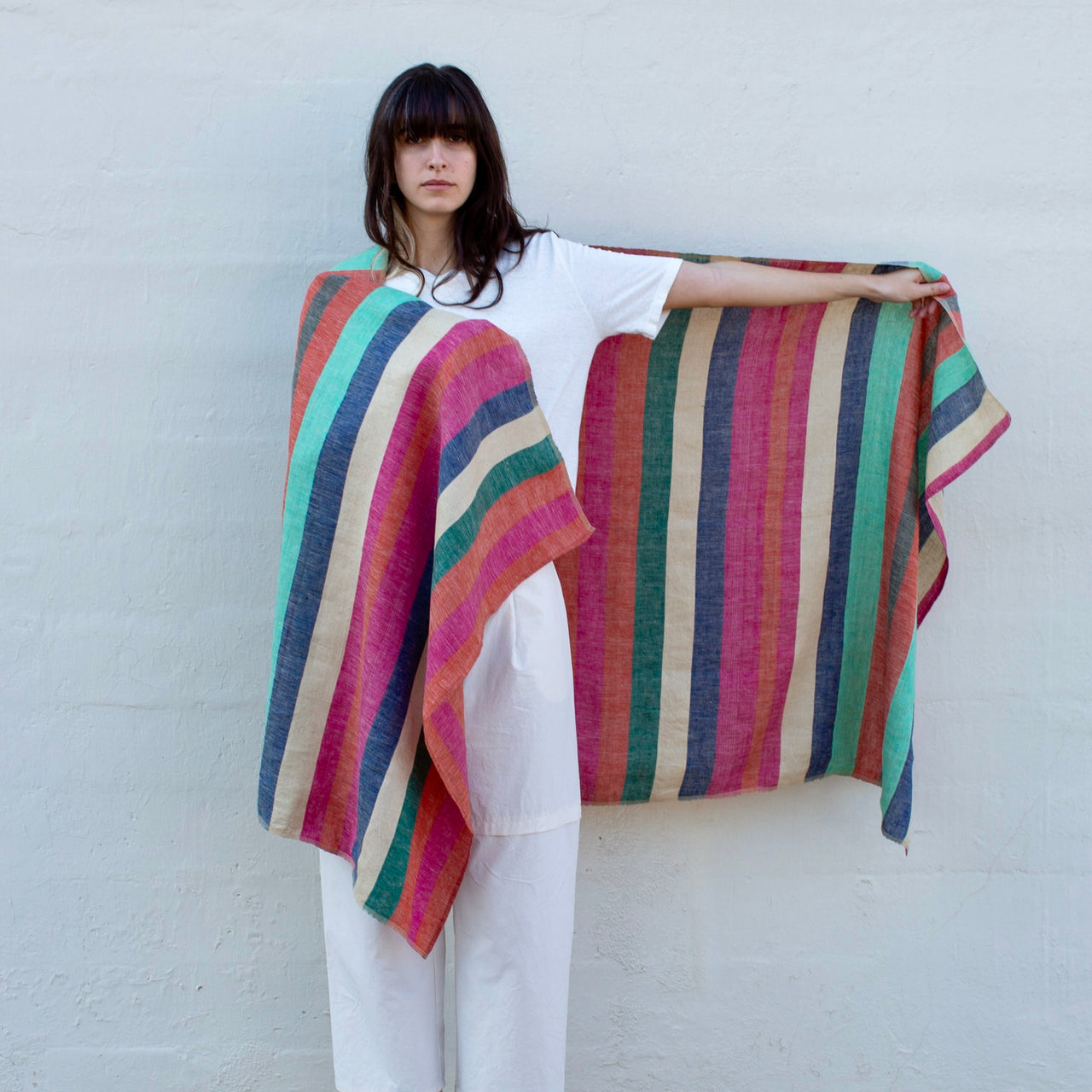 Desert Linen Shawl - Indigo