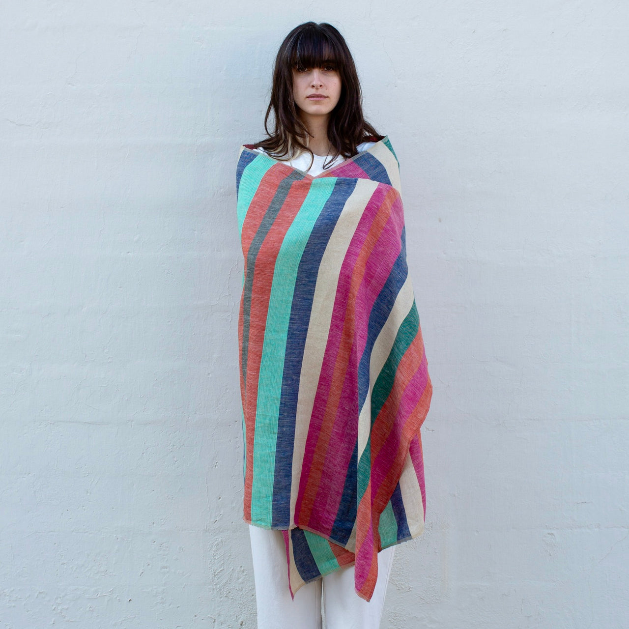 Desert Linen Shawl - Indigo