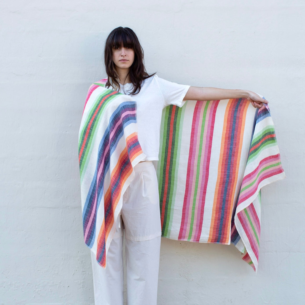Desert Linen Shawl - Rainbow