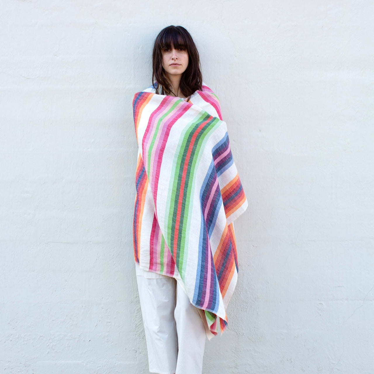 Desert Linen Shawl - Rainbow