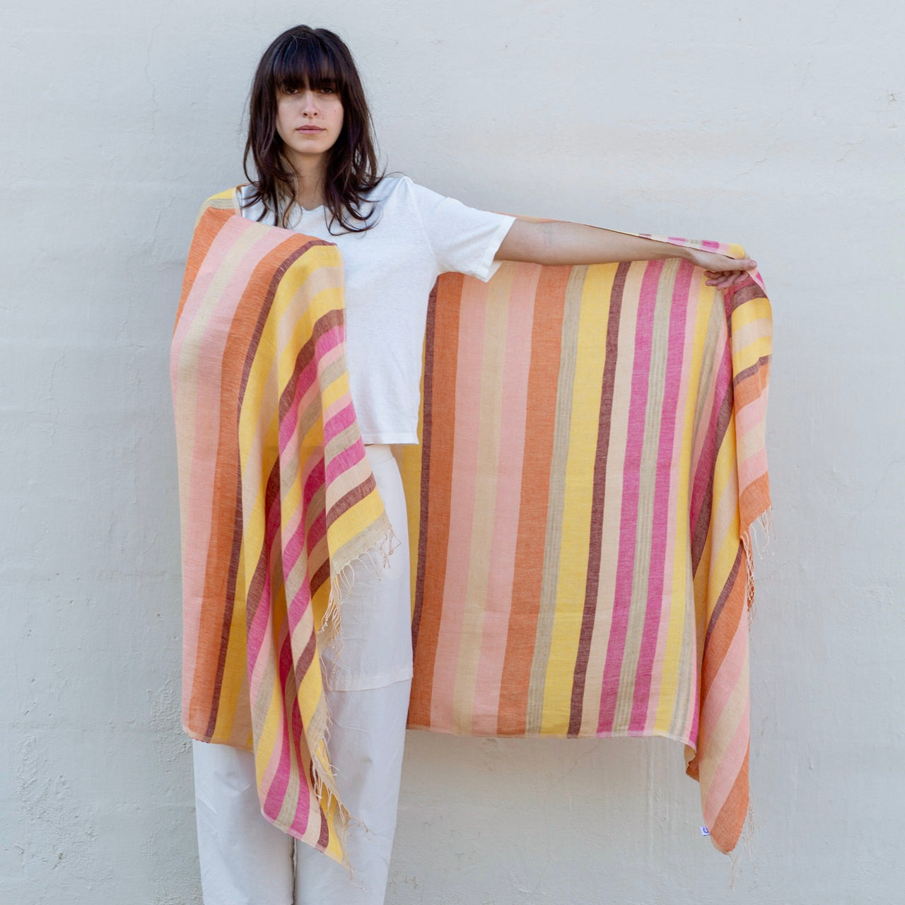 Desert Linen Shawl - Yellow