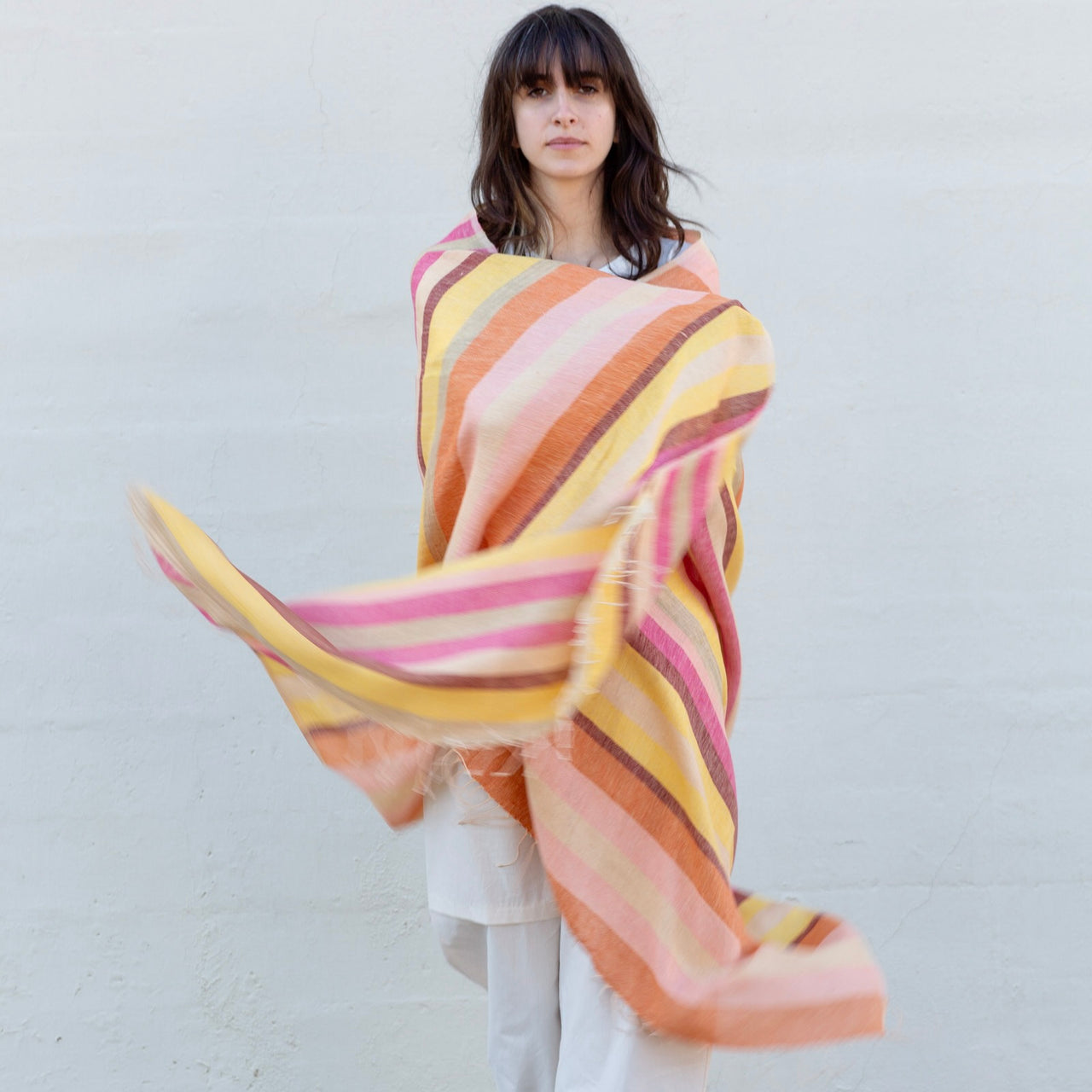 Desert Linen Shawl - Yellow