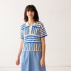 Proche Blue Crochete Polo