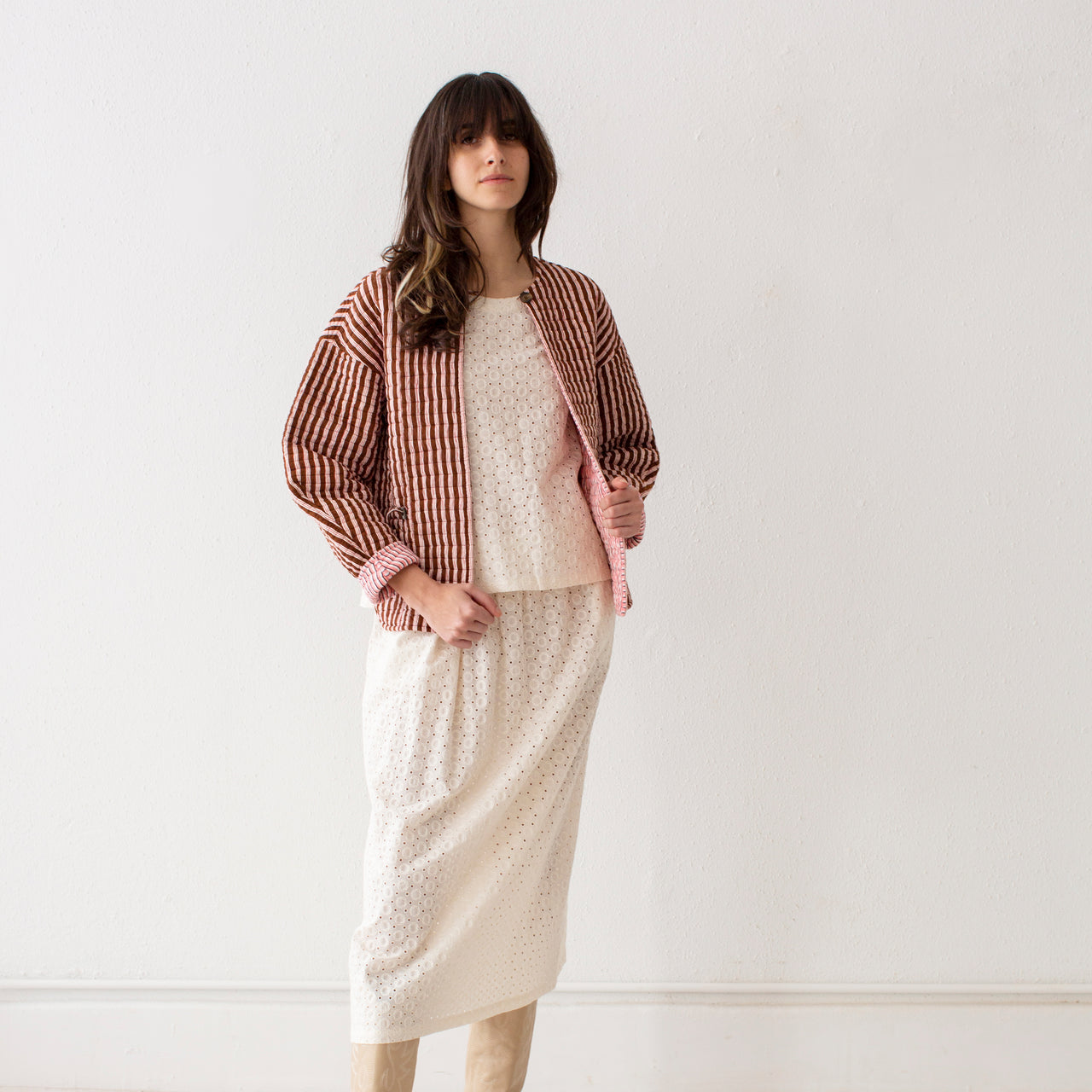 Proche Fully Reversible Quilted Anorak Jacket