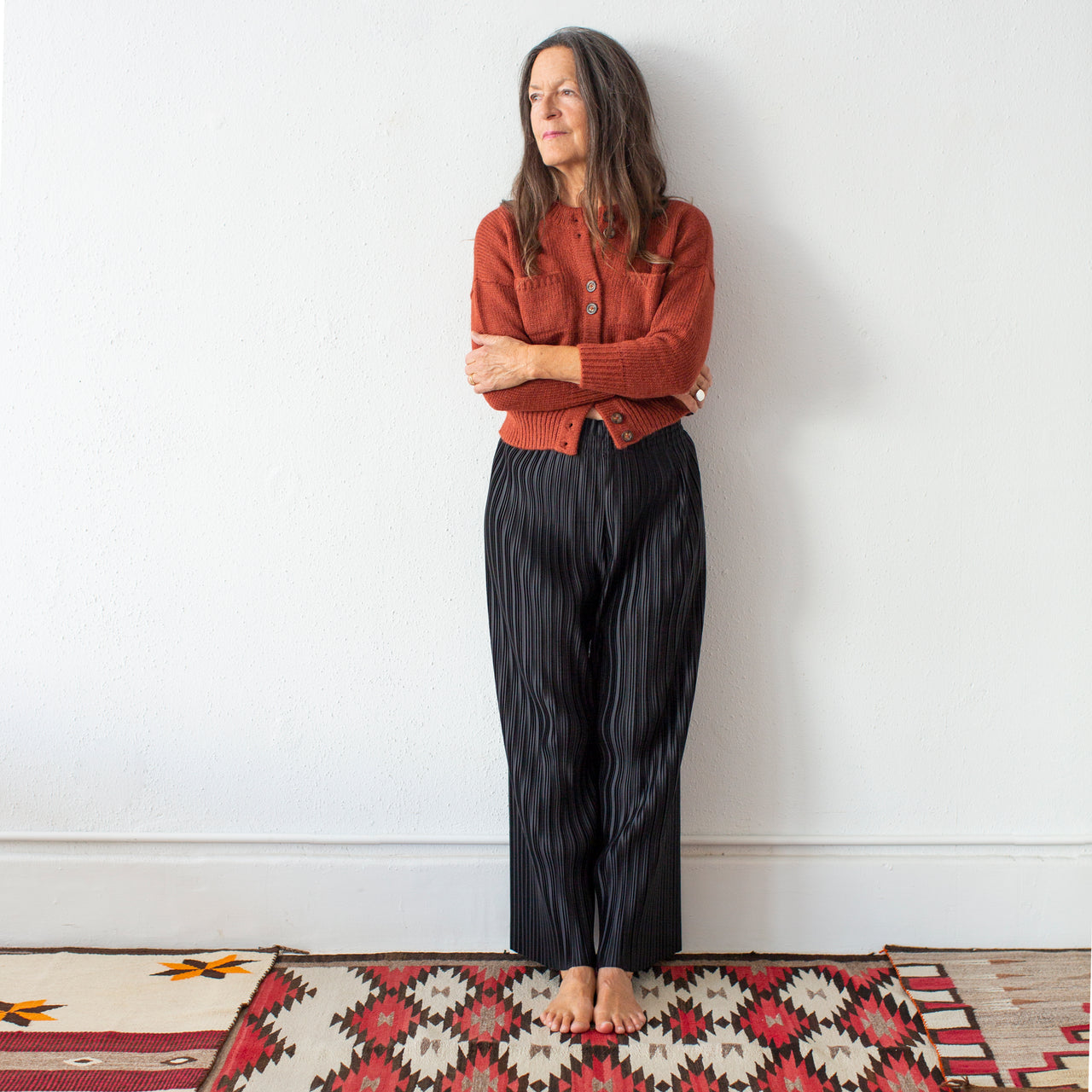 Proche Double Button Cardigan- Spice