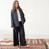 Proche Denim Barn Jacket with Removable Boucle Scarf