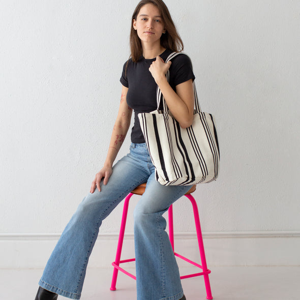 Garza Marfa  Large Ticking Stripe Tote