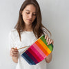 Garza Marfa Pink Spectrum Stripe Pouch