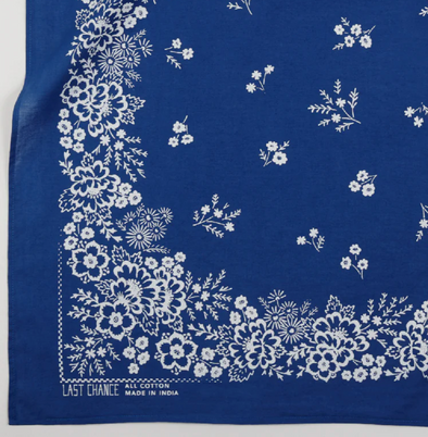 Cotton Blue Field Bandana