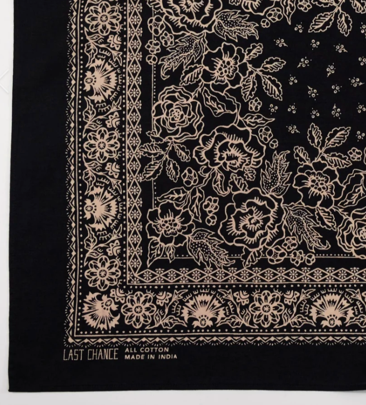 LCT Cotton Rosey Bandana | Black
